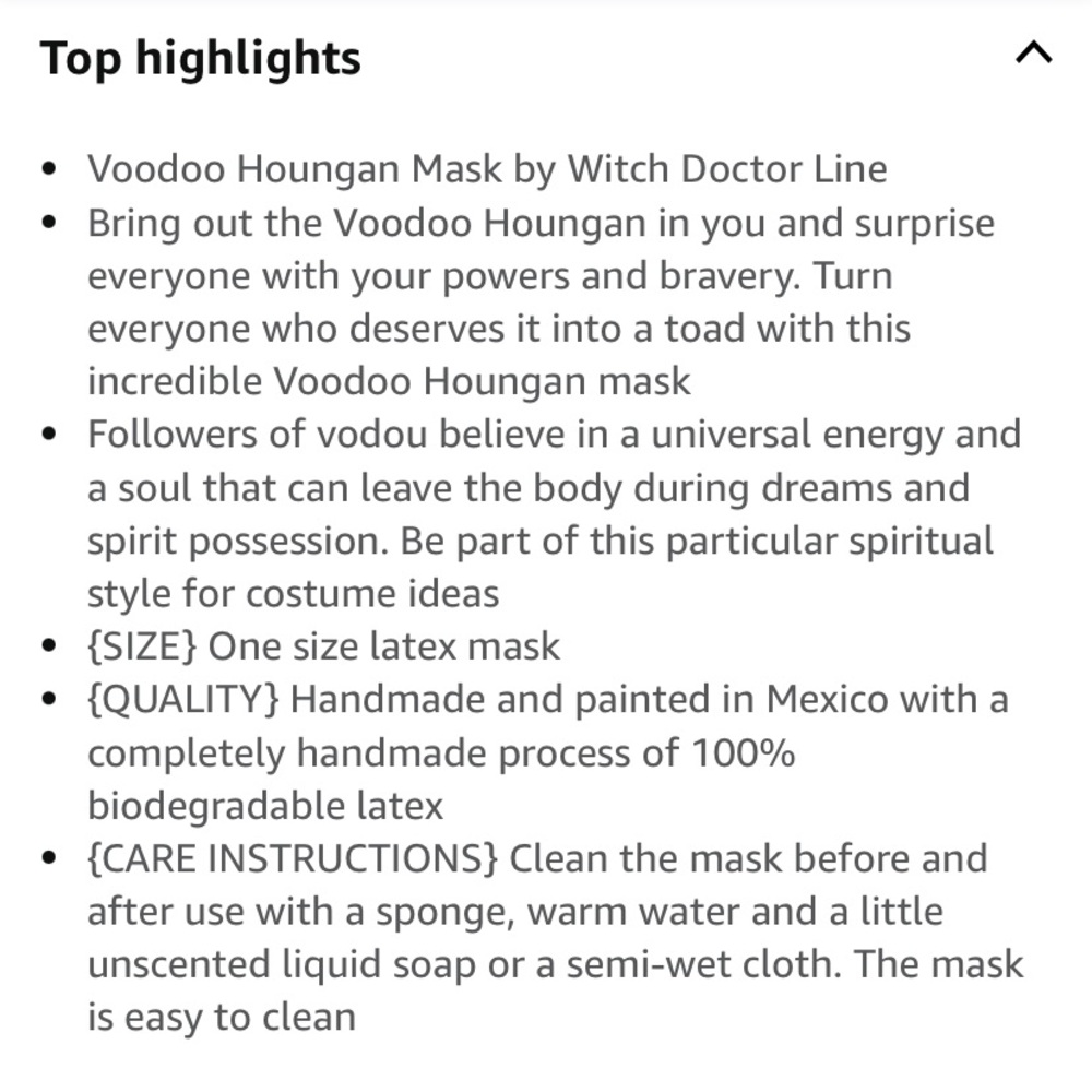 Halloween Voodoo Houngan Witch Doctor Genie Full Head Latex Mask‎ Cosplay Adult - Picture 8 of 9